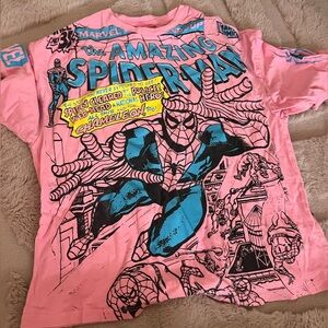 Marvel Amazing Spider-Man Pink and Blue Tee